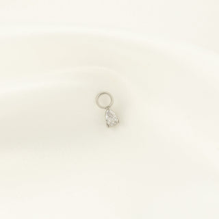 Lisa White Zircon Charm