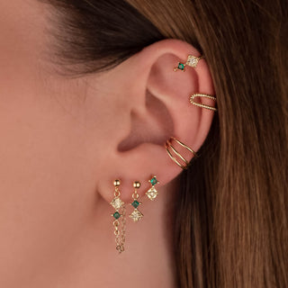 Hazel Emerald Earrings Set - Gold Filled [PRE-ORDER]