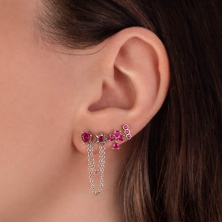 Chantel Bar Pink Zircon Studs