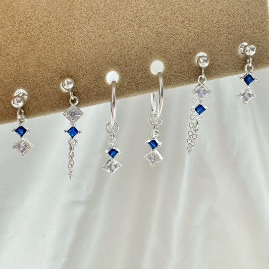 Lana Sapphire Earrings Set - Sterling Silver