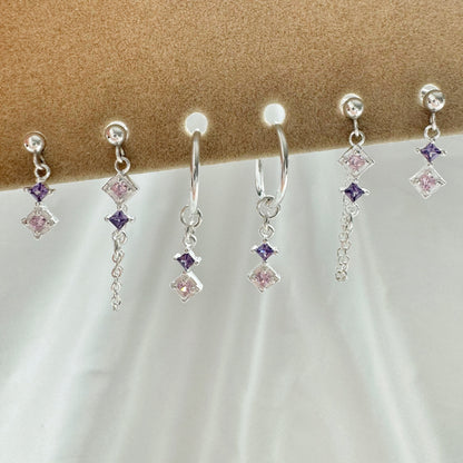 Mabel Tourmaline Earrings Set - Sterling Silver