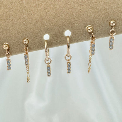 Sirius Moonstone Earrings Set - Gold Filled