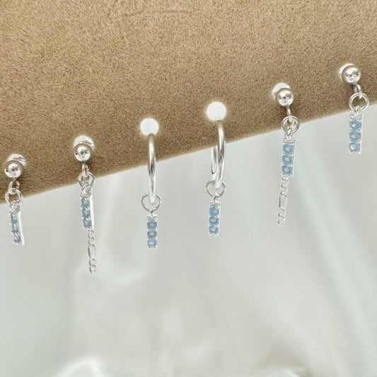 Sirius Moonstone Earrings Set - Sterling Silver