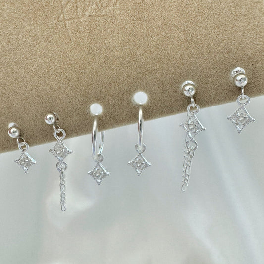 Marin Pearl Earrings Set - Sterling Silver