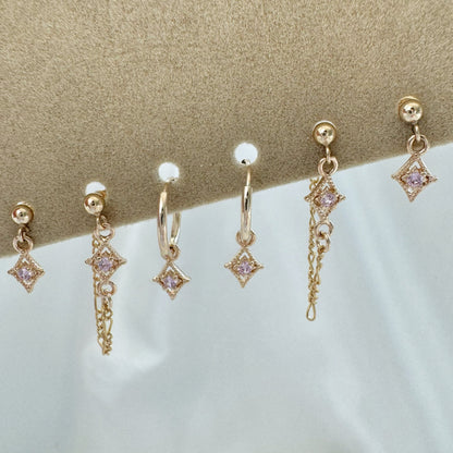 Aurora Tourmaline Earrings Set - Gold Filled