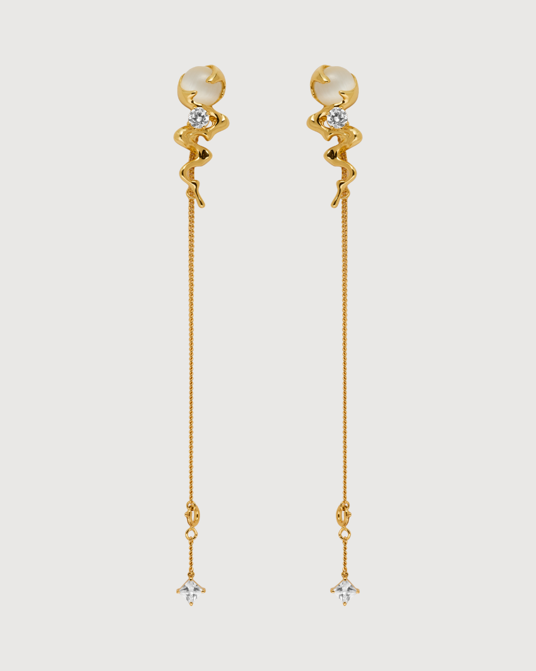 ID #2 CATSEYE EARRINGS [GOLD]