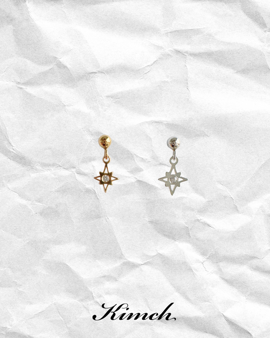 Basic Stellar ZC Dangle Stud - Gold Filled/Sterling Silver