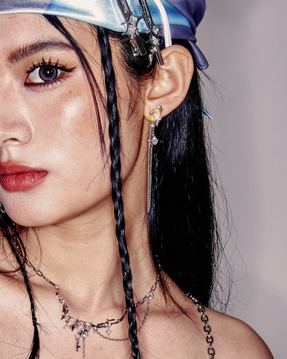 ID #10 GALAXY EARRINGS [SILVER]