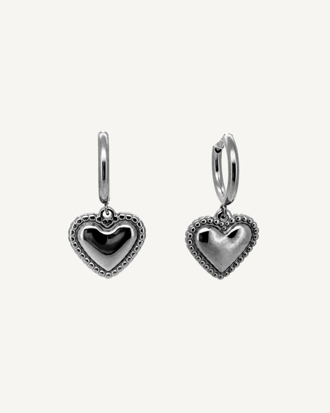 Breta Heart Huggie Earrings
