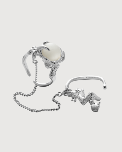 ID #4 CATSEYE RING [SILVER]