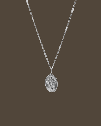 Lavonne Rose Flat Curb Chain Necklace