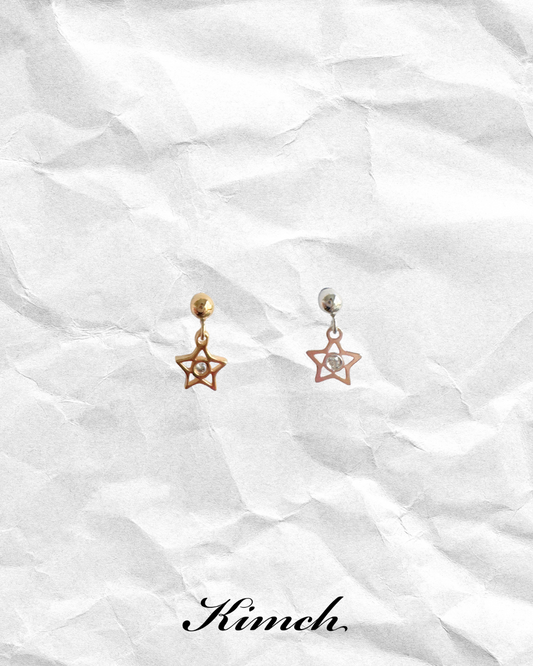 Basic Star ZC Dangle Stud - Gold Filled/Sterling Silver