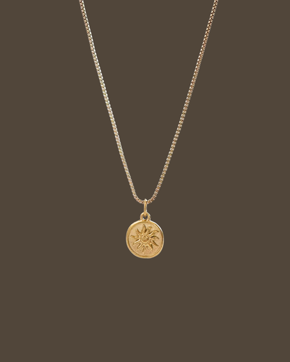 Sondra Sun Box Chain Necklace
