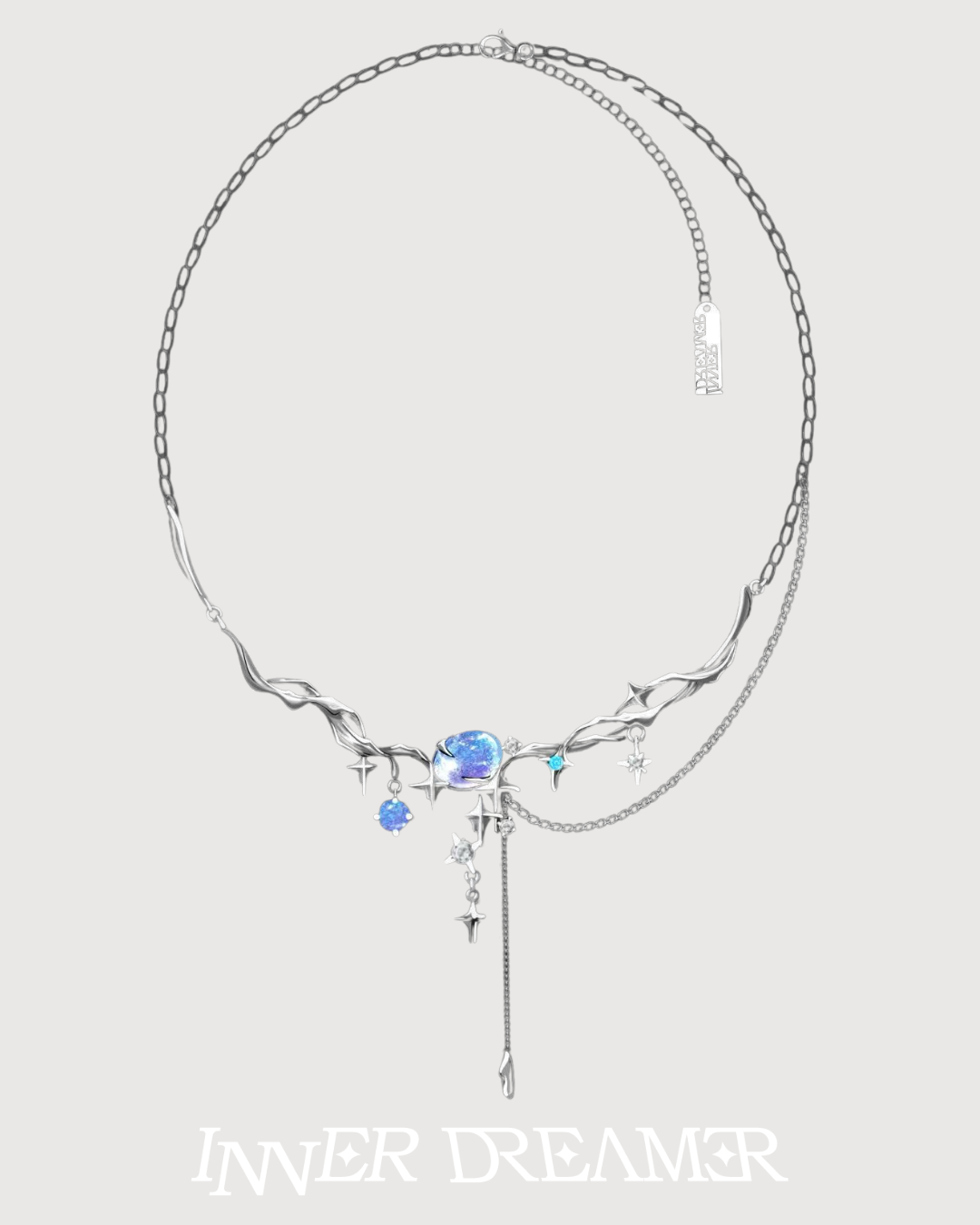 ID #9 GALAXY NECKLACE [SILVER]