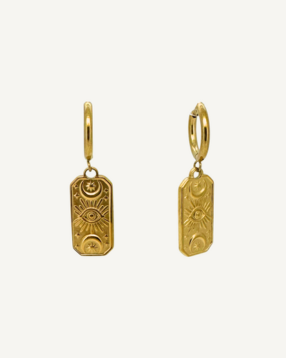 Estella Evil Eye Huggie Earrings