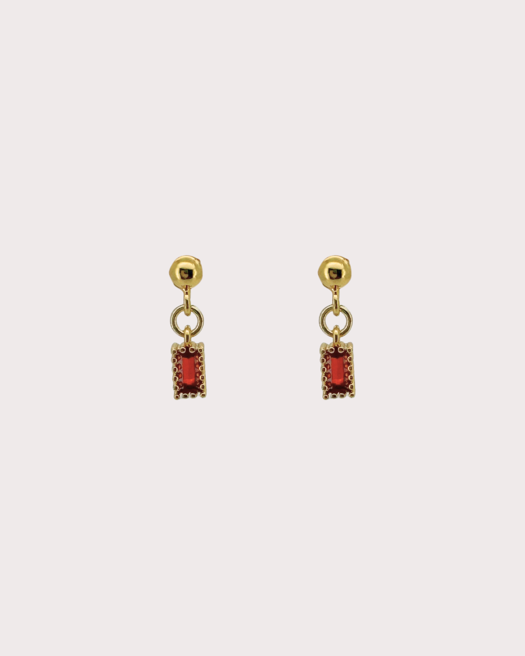 Juliet Ruby Dangle Studs