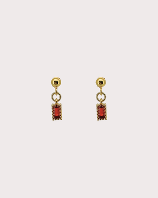 Juliet Ruby Dangle Studs