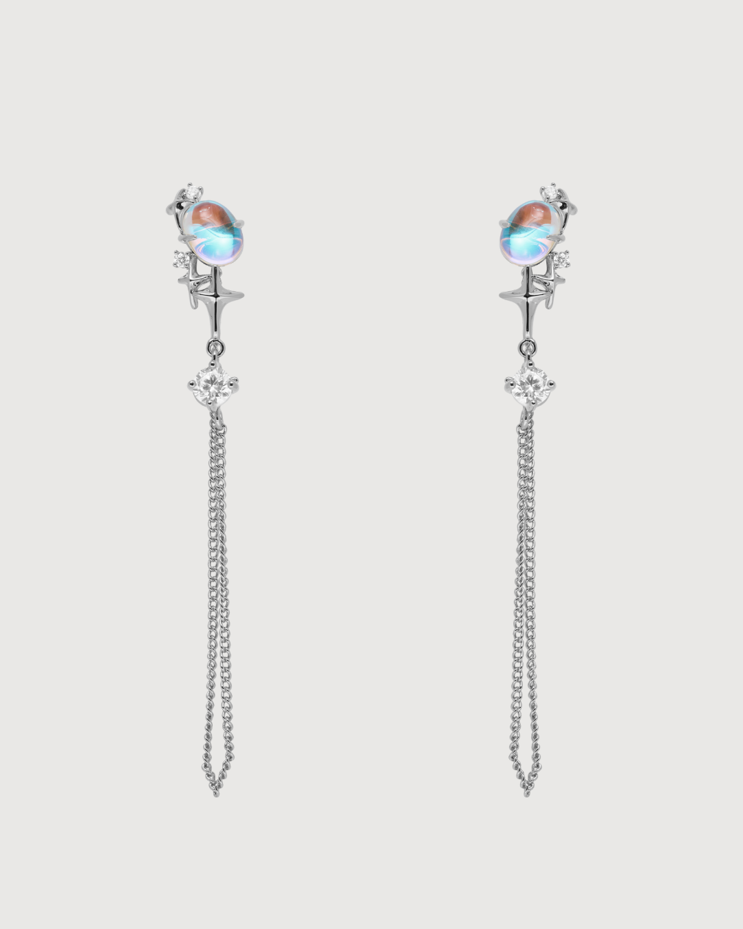 ID #10 GALAXY EARRINGS [SILVER]