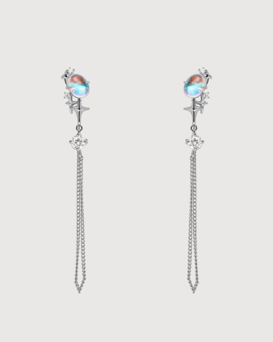 ID #10 GALAXY EARRINGS [SILVER]