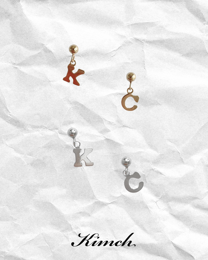 Basic Initial Dangle Stud - Gold Filled/Sterling Silver