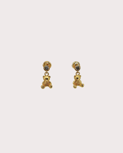 Cuddle Teddy Bear Embellished Dangle Studs