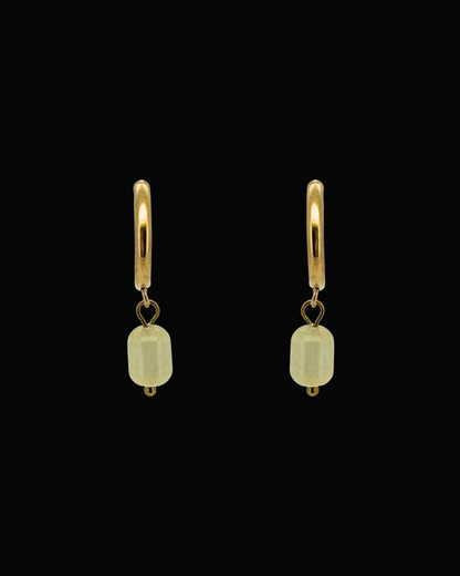 Yellow Candice Gem Huggie Earrings