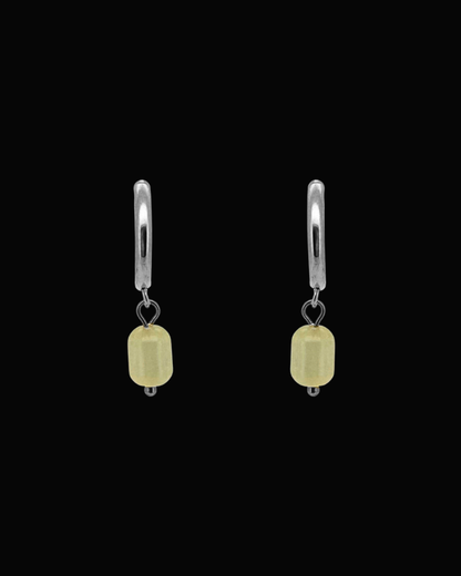 Yellow Candice Gem Huggie Earrings