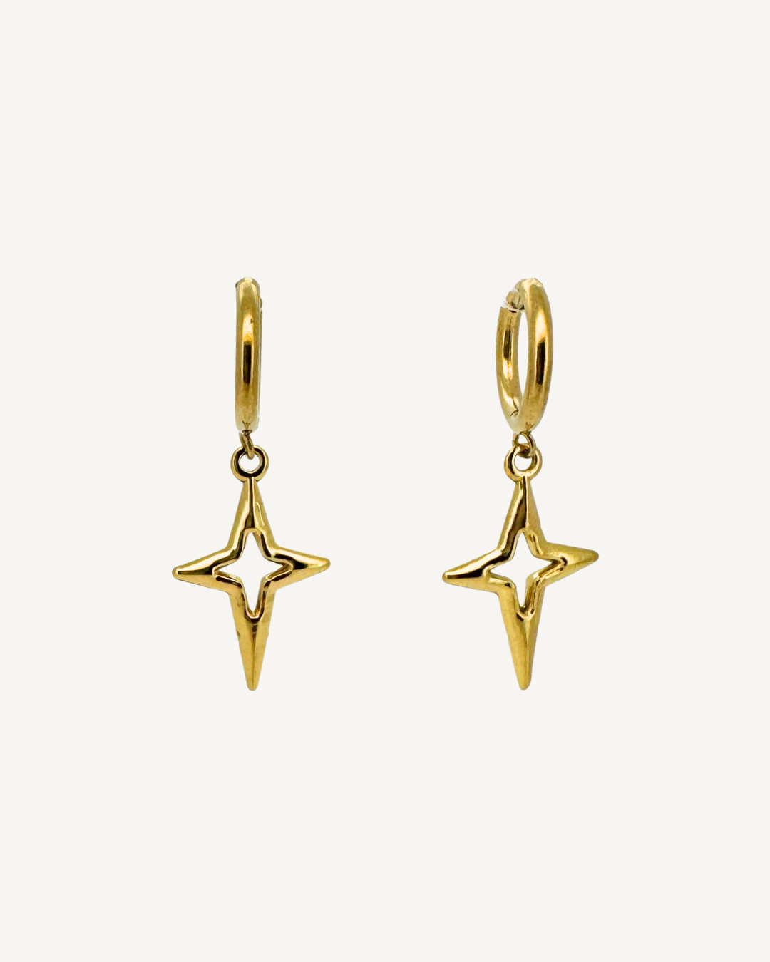 Jean Star Huggie Earrings