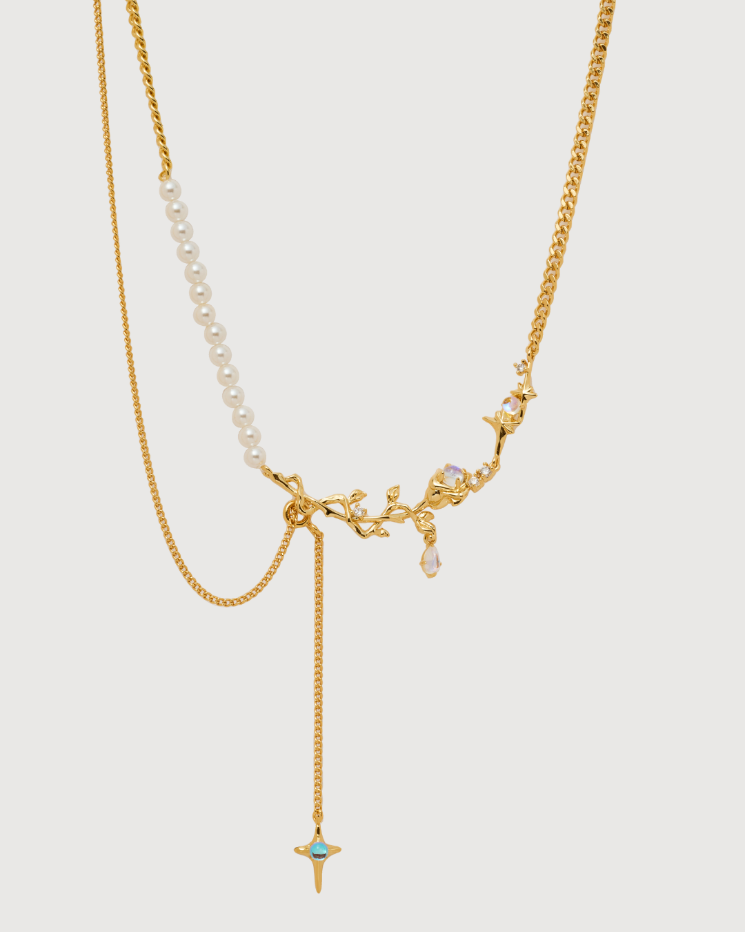 ID #17 ROSE NECKLACE [GOLD]
