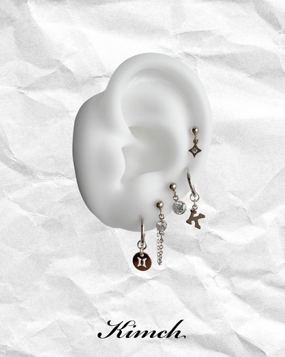 Basic Sparkle ZC Dangle Stud - Gold Filled/Sterling Silver