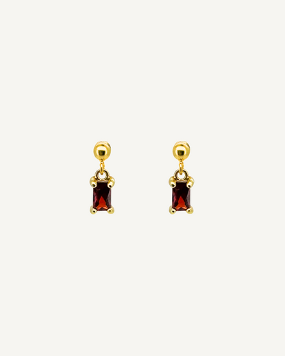Bella Ruby Dangle Studs