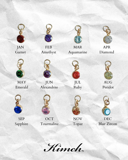 Birthstone Endless Hoop (4mm) - Gold Filled/Sterling Silver