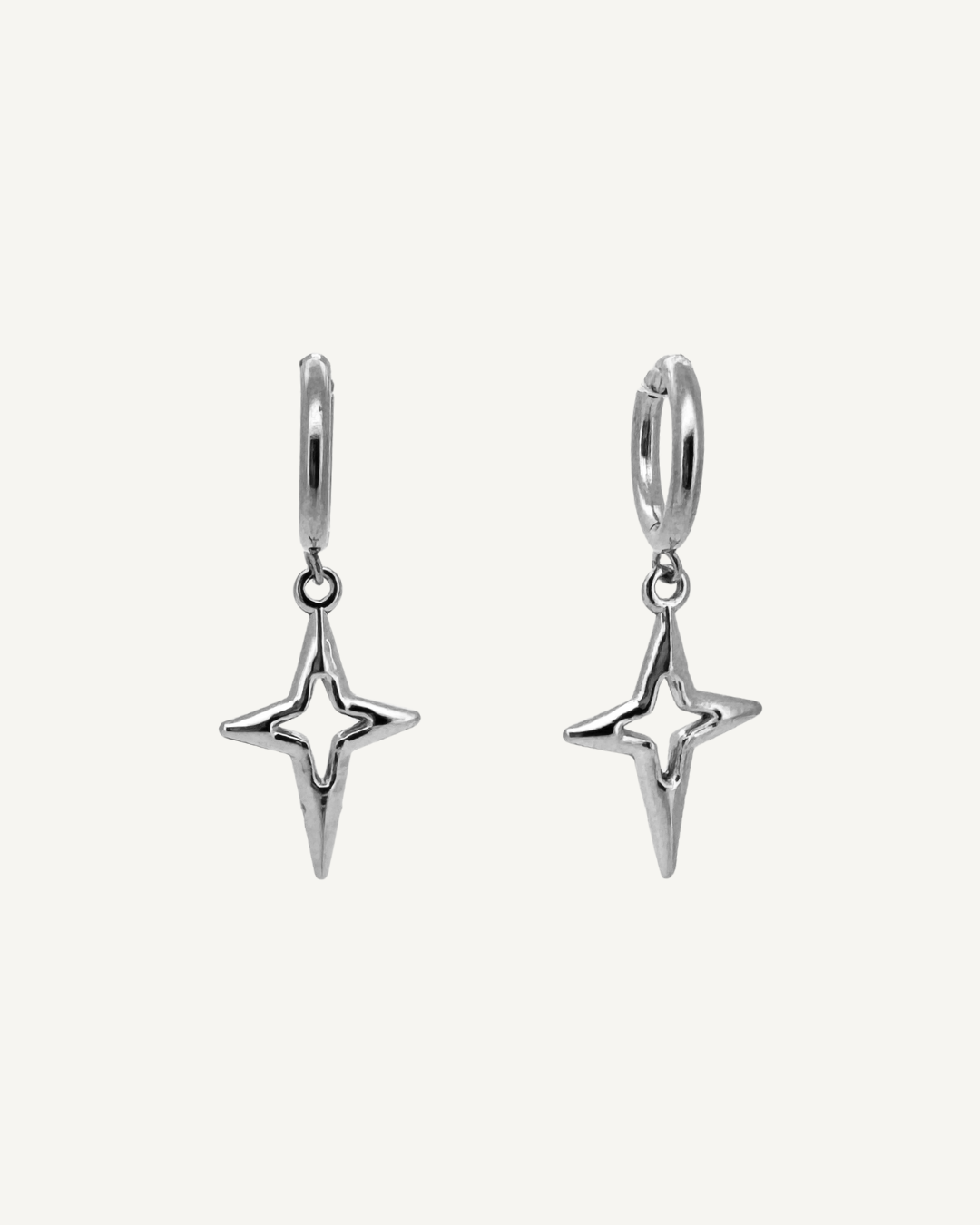 Jean Star Huggie Earrings