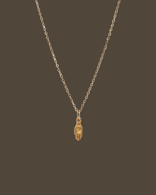 Lucia Hand Evil Eye Cable Chain Necklace