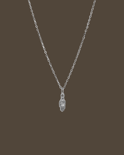 Lucia Hand Evil Eye Cable Chain Necklace