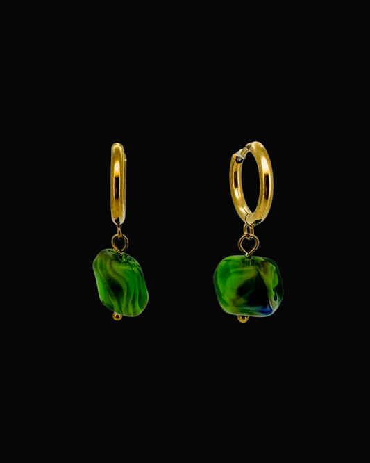 Augusta Emerald Huggie Earrings