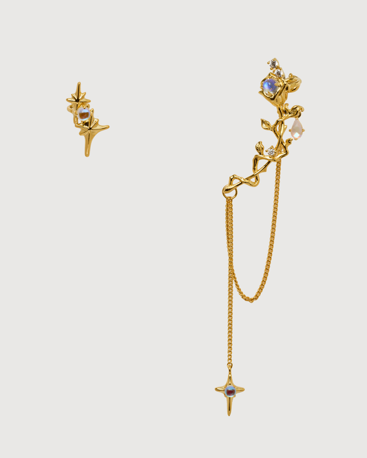 ID #18 ROSE EARRINGS [GOLD]