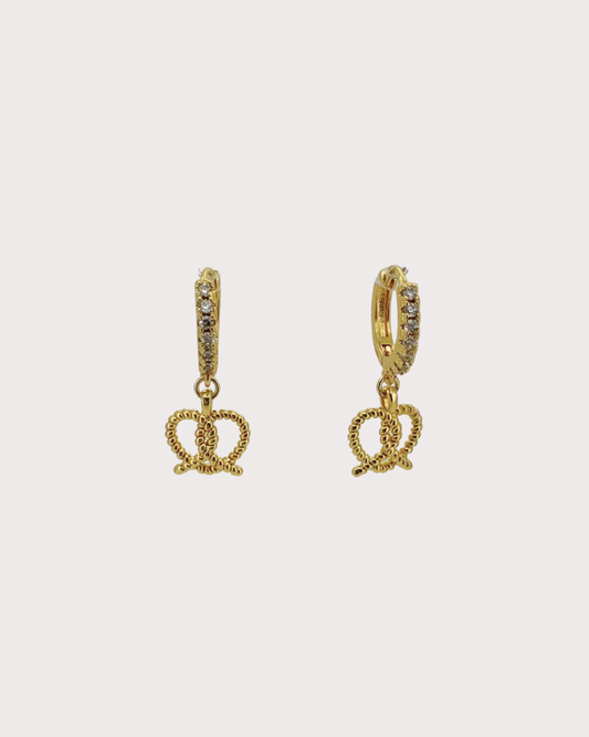 Marjorie Croissant Embellished Hoops