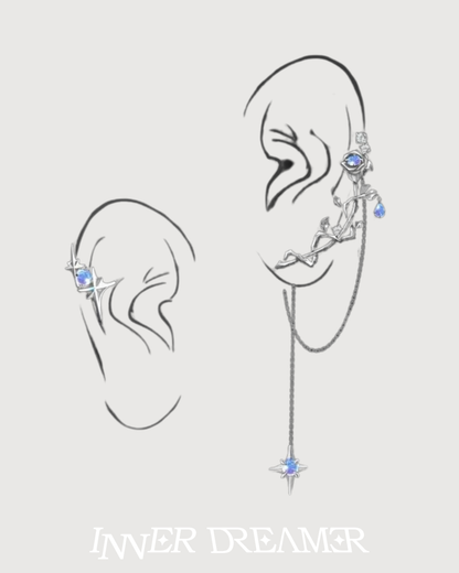 ID #18 ROSE EARRINGS [SILVER]