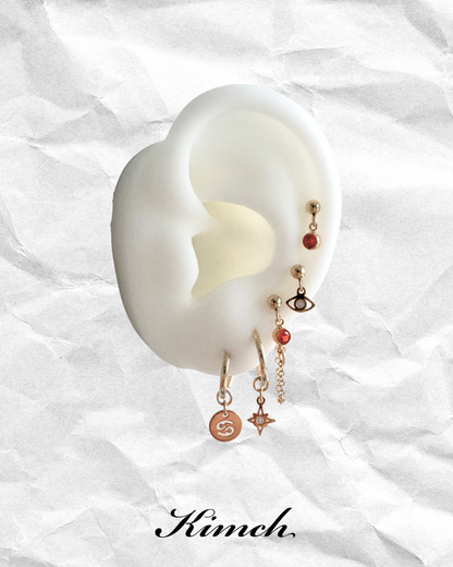 Basic Eye ZC Dangle Stud - Gold Filled/Sterling Silver