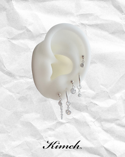 Birthstone Dangle Stud (3mm) - Gold Filled/Sterling Silver