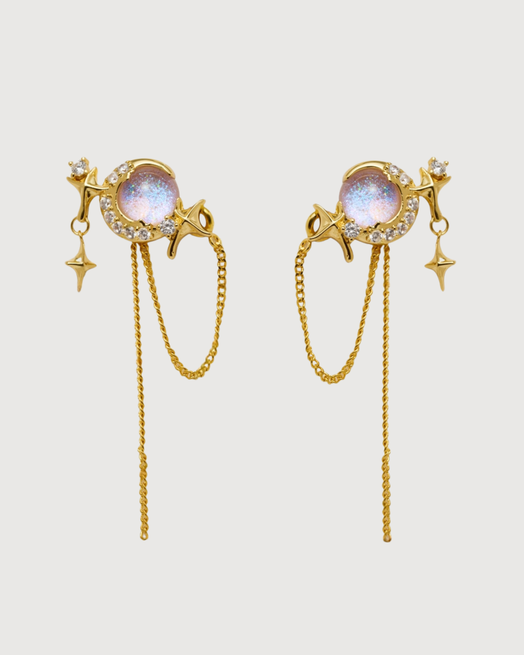 ID #14 MOON EARRINGS [GOLD]