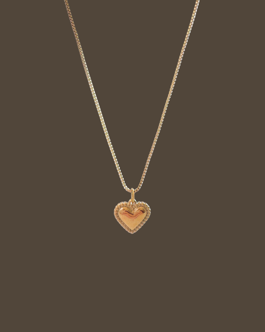 Breta Heart Box Chain Necklace
