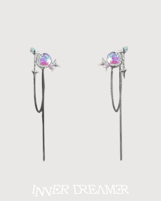 ID #14 MOON EARRINGS [SILVER]