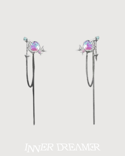 ID #14 MOON EARRINGS [SILVER]