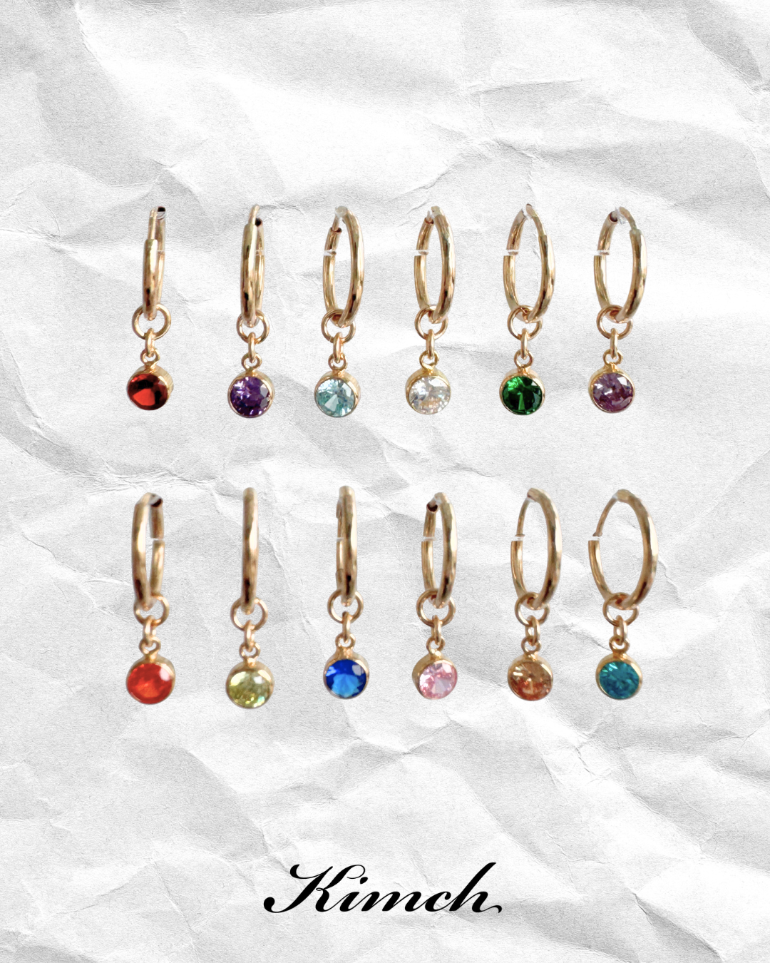 Birthstone Endless Hoop (4mm) - Gold Filled/Sterling Silver