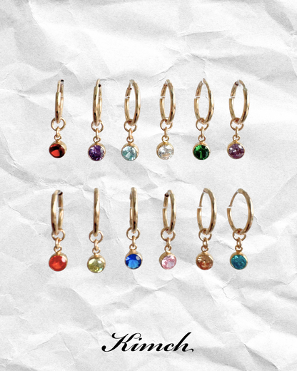 Birthstone Endless Hoop (4mm) - Gold Filled/Sterling Silver