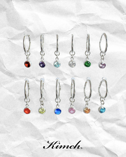 Birthstone Endless Hoop (4mm) - Gold Filled/Sterling Silver