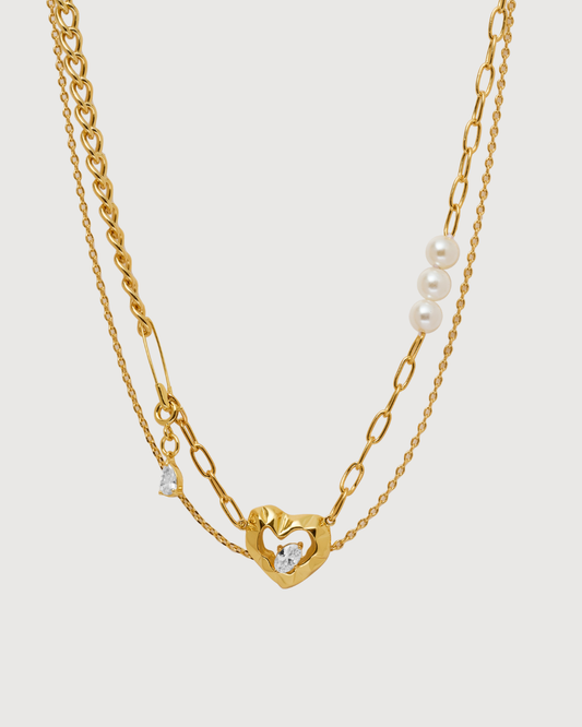 ID #21 HEART NECKLACE [GOLD]
