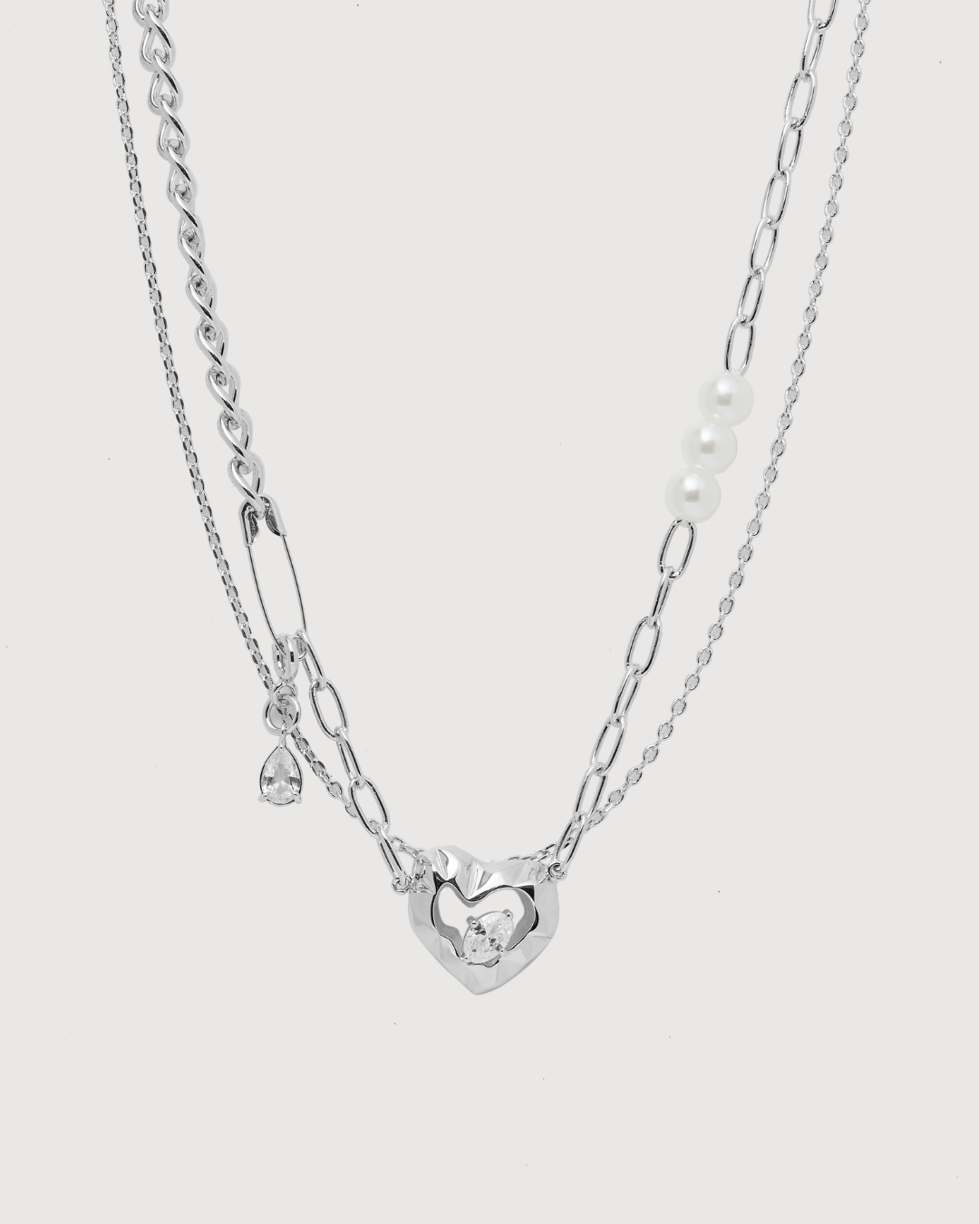 ID #21 HEART NECKLACE [SILVER]
